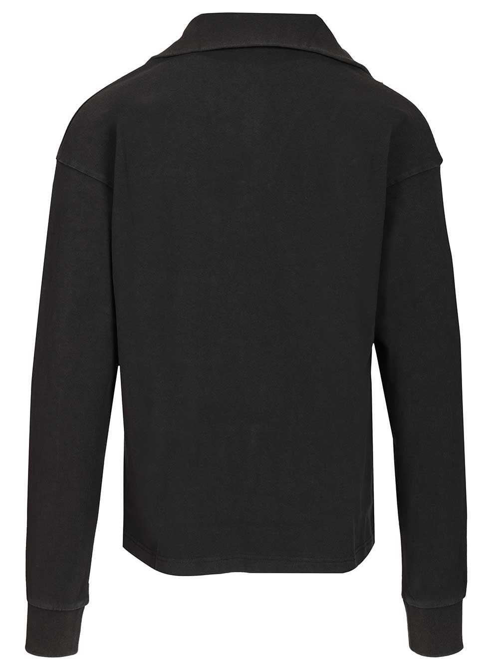Acne Studios Half-Zip Sweatshirt With Logo Sweatshirts - Nero | 3d53facf03834832006122401dd50b1521f150d1