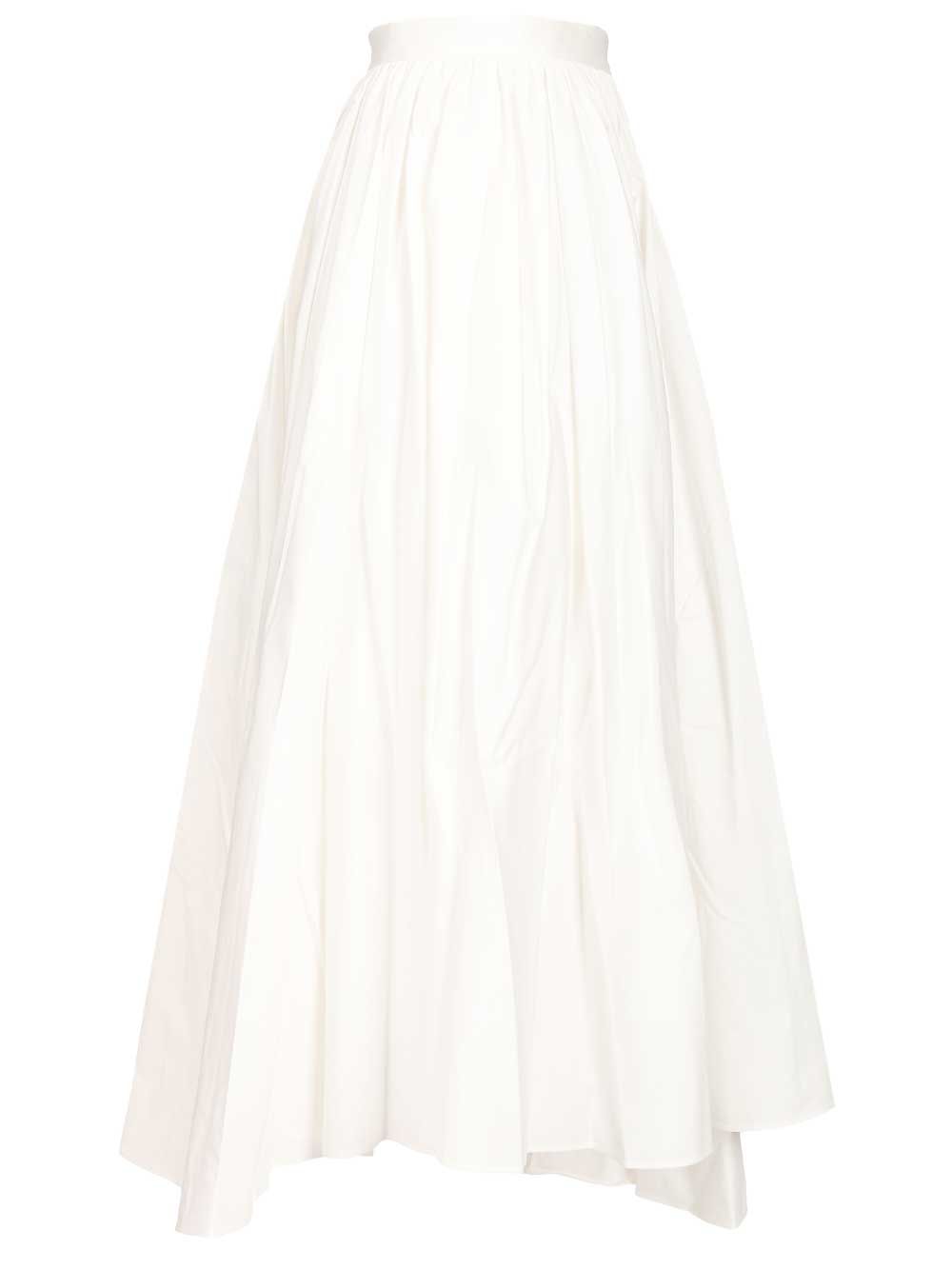 Self-Portrait Poplin Midi Skirt. Gonne - Bianco | d04ab3b5ecd367169f890643f29478ab1115b28e