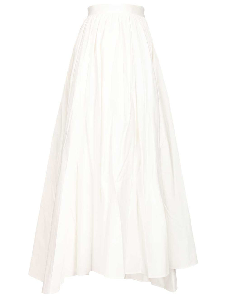 Self-Portrait Poplin Midi Skirt. Gonne - Bianco | d04ab3b5ecd367169f890643f29478ab1115b28e