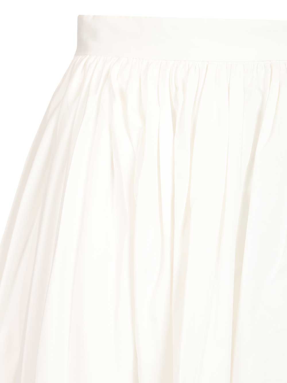 Self-Portrait Poplin Midi Skirt. Gonne - Bianco | 92069fceb58c7791920510dfeba3fcdb9455fc29