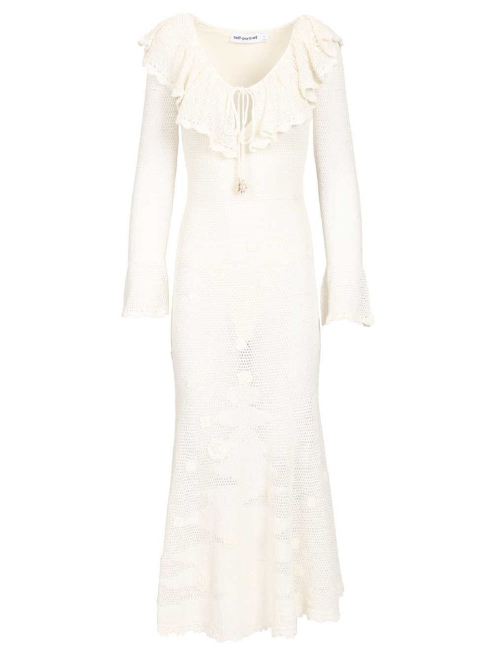 Self-Portrait White Midi Dress Abiti - Bianco | a7772d9c348f0ab74464842d4001121463ce52f2