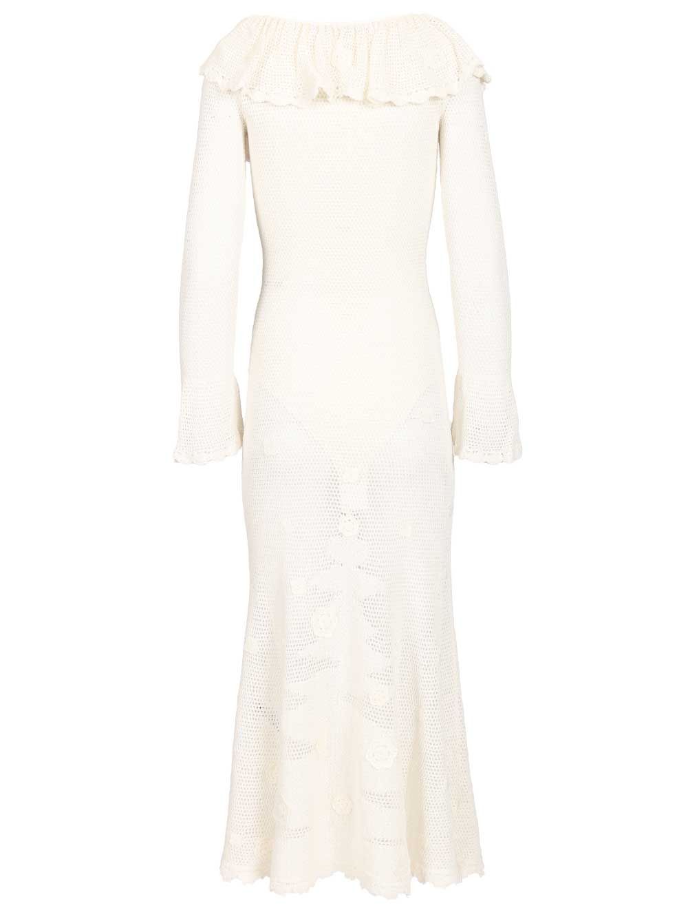 Self-Portrait White Midi Dress Abiti - Bianco | 07cfd6ca714960901c6afb952277ea119bb3333e