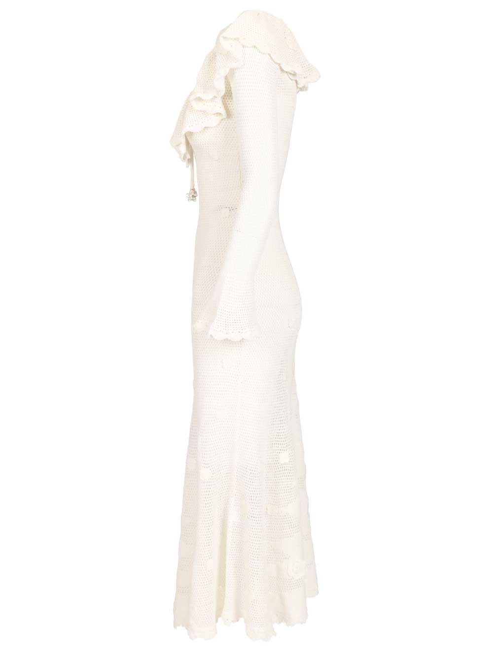 Self-Portrait White Midi Dress Abiti - Bianco | 400c9113c4d835acb6ace392426257f51a749785