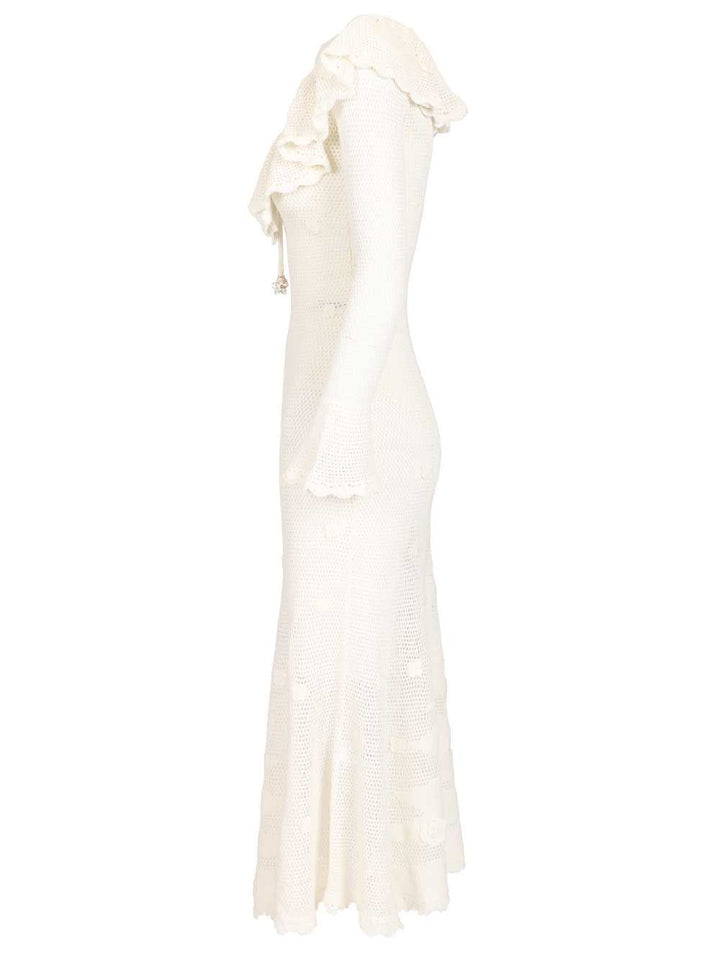 Self-Portrait White Midi Dress Abiti - Bianco | 400c9113c4d835acb6ace392426257f51a749785