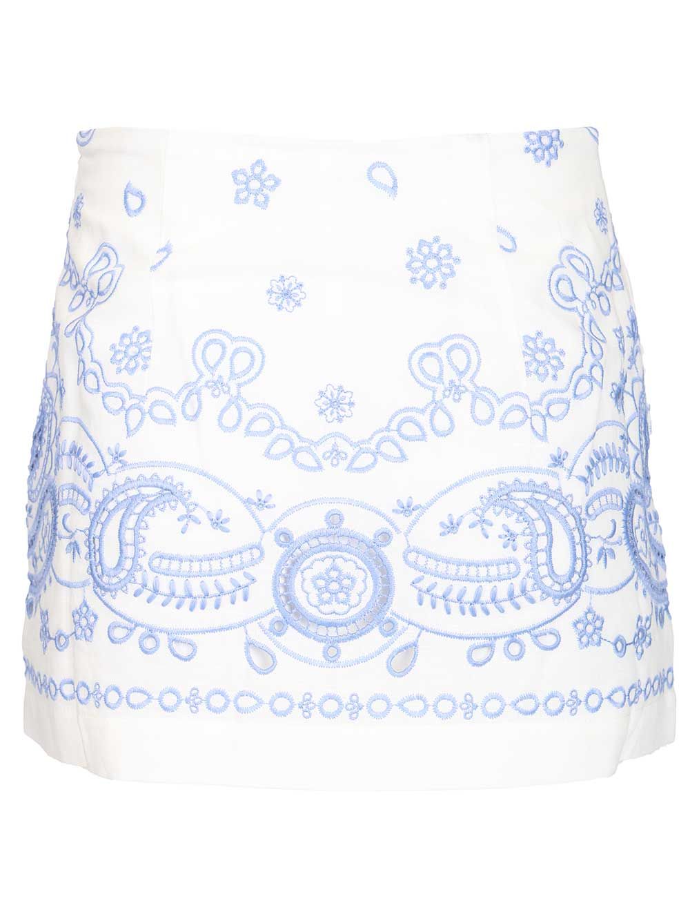 Self-Portrait Linen Shorts Trousers - Bianco | b5c9f3764665f7c88972d650258bf3490ca61729