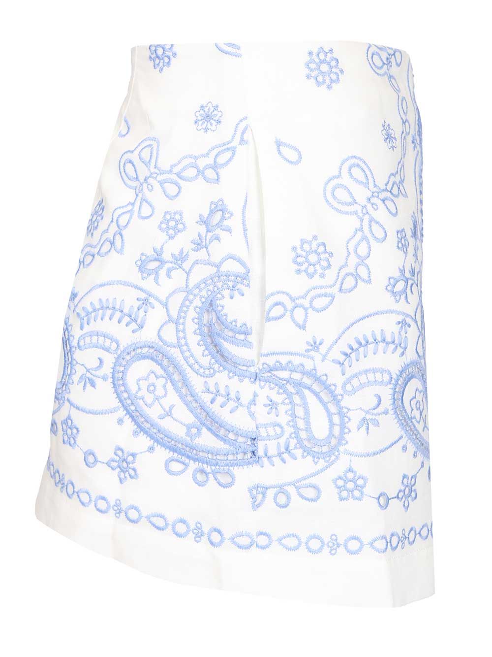 Self-Portrait Linen Shorts Trousers - Bianco | e07589fd99dfe6e183a1232da77e02b7ddd968c1