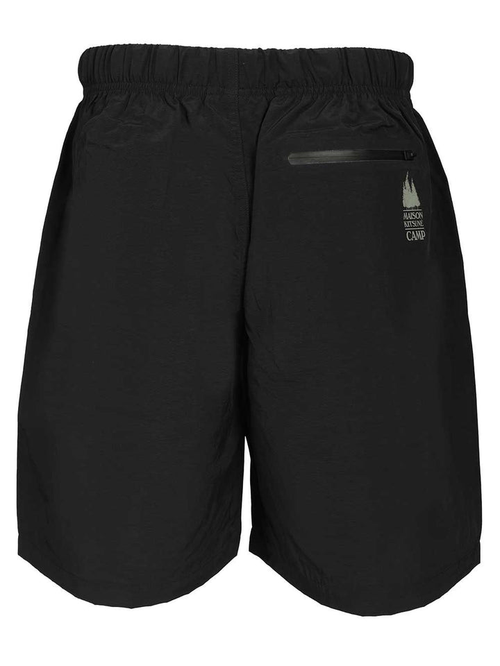 Maison KitsunÉ Technical Shorts Trousers - Nero | 66047dc5ced931967bca6c40f09b13035b5b96bb