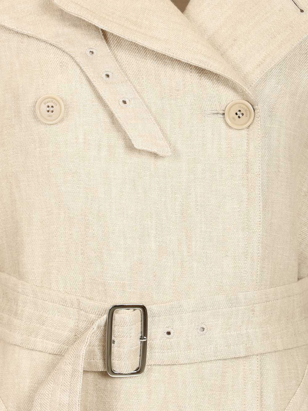 Max Mara Trench Double Breasted Coat Coats - Bianco | 6f4f9c80a48f5009942d2f63640f695711395f46