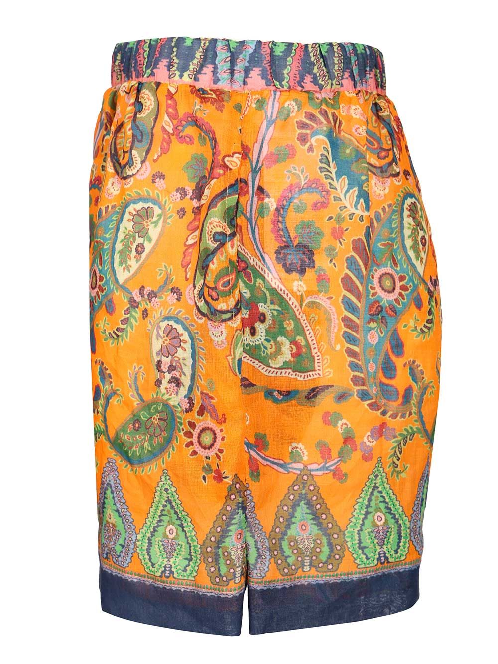 Etro High-Waisted Shorts Trousers - Arancione | 309b7c8c3cd3e41ab2a40cbd8cb5c12080c6ff90