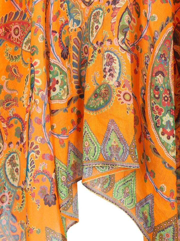 Etro Multicoloured Printed Ramie Blouse Shirts - Arancione | 88e4baddaabf9fdd727e999b1fdfdcd44ff18dad