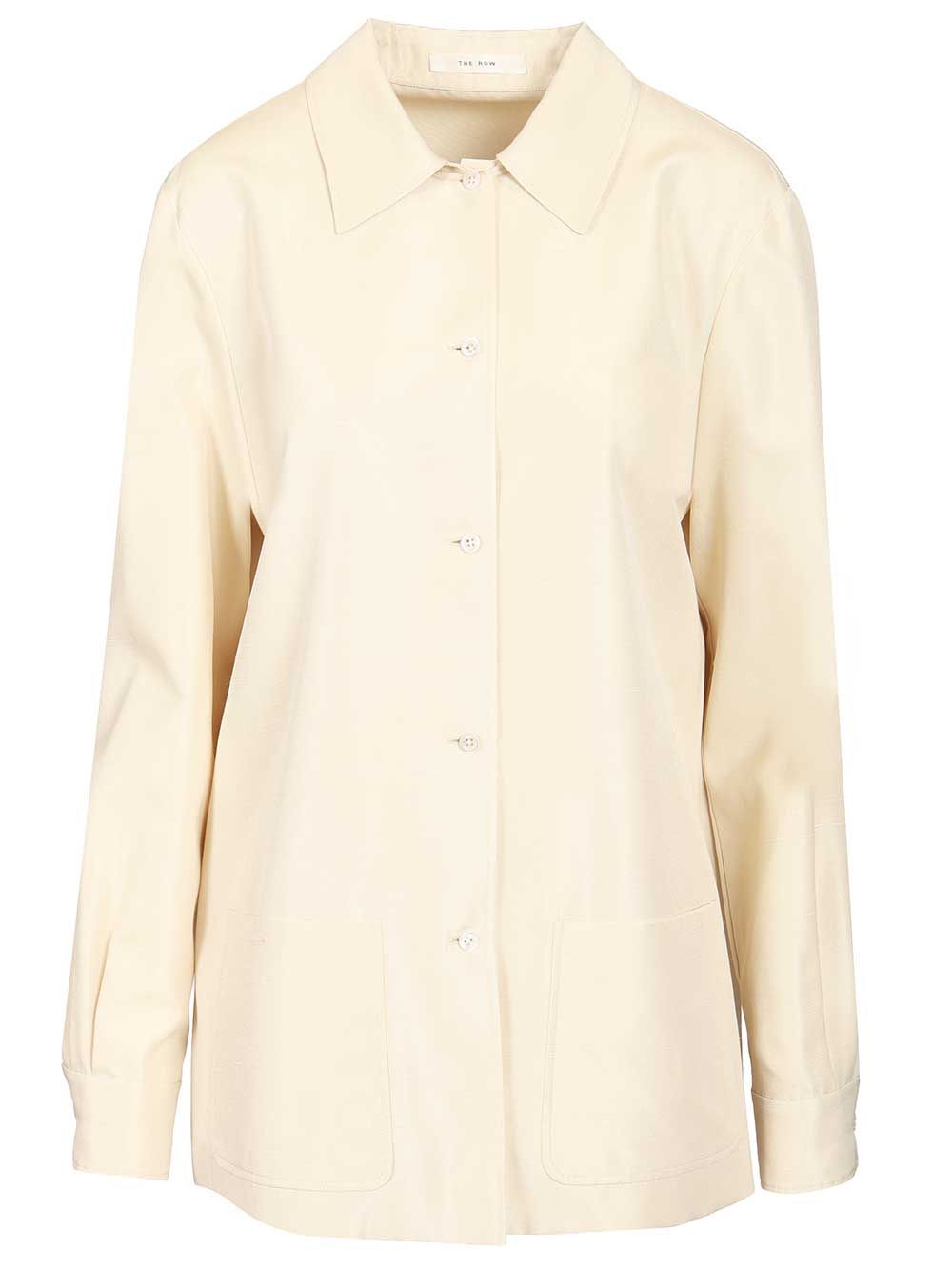 The Row Lucetta Silk Shirt Shirts - Bianco | 9e0fecba7156dd3d0d5d693fb1deae985717c6c2