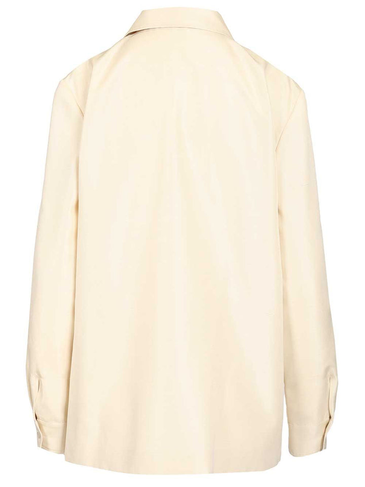 The Row Lucetta Silk Shirt Shirts - Bianco | f9a18267436a56b7de1dc73acbdaacc8355bb353