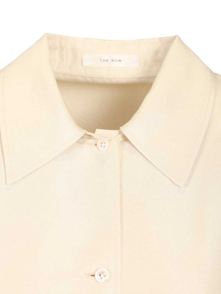 The Row Lucetta Silk Shirt Shirts - Bianco | c1b011c13cdaf21491a605dde52d9d4e0b253582