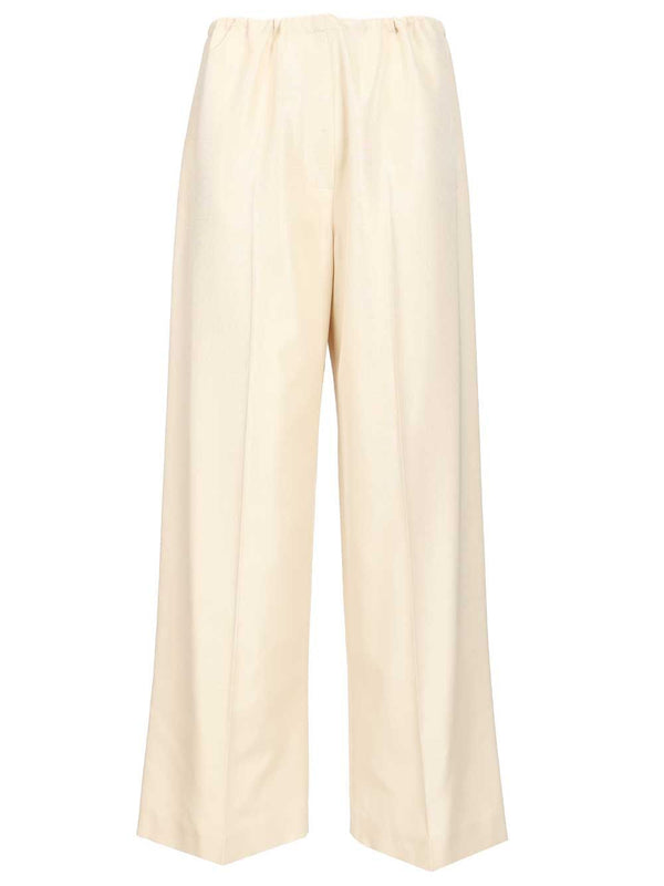 Beta in Seta Pantaloni Bianco