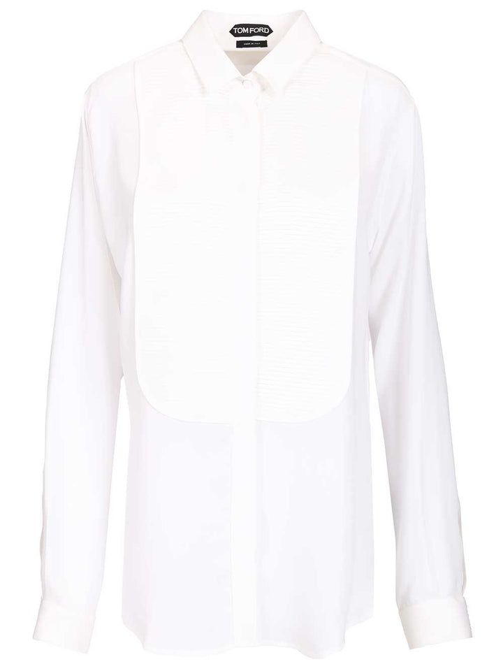Tom Ford Silk Tuxedo Shirt Shirts - Bianco | 3af7d3e5ff298b04c45973aaf10661074c65127c