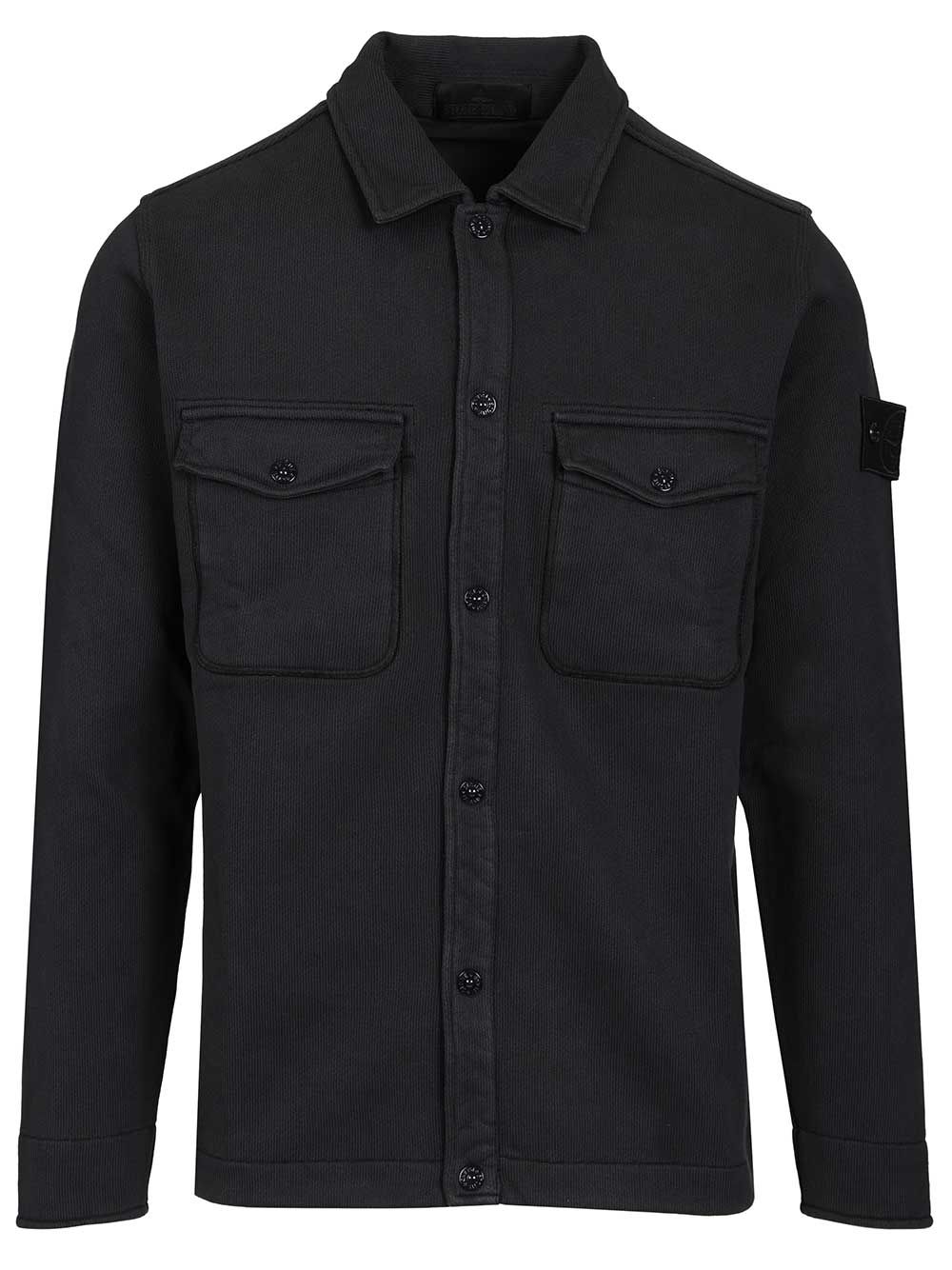Stone Island Ghost Overshirt Sweatshirts - Blu | a8b38776bb159fef3fe9c406e20a0096bdd007f6