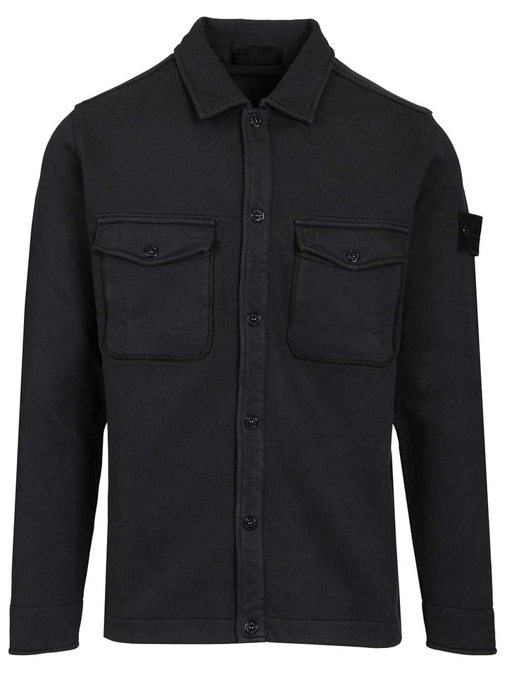 Stone Island Ghost Overshirt Sweatshirts - Blu | a8b38776bb159fef3fe9c406e20a0096bdd007f6