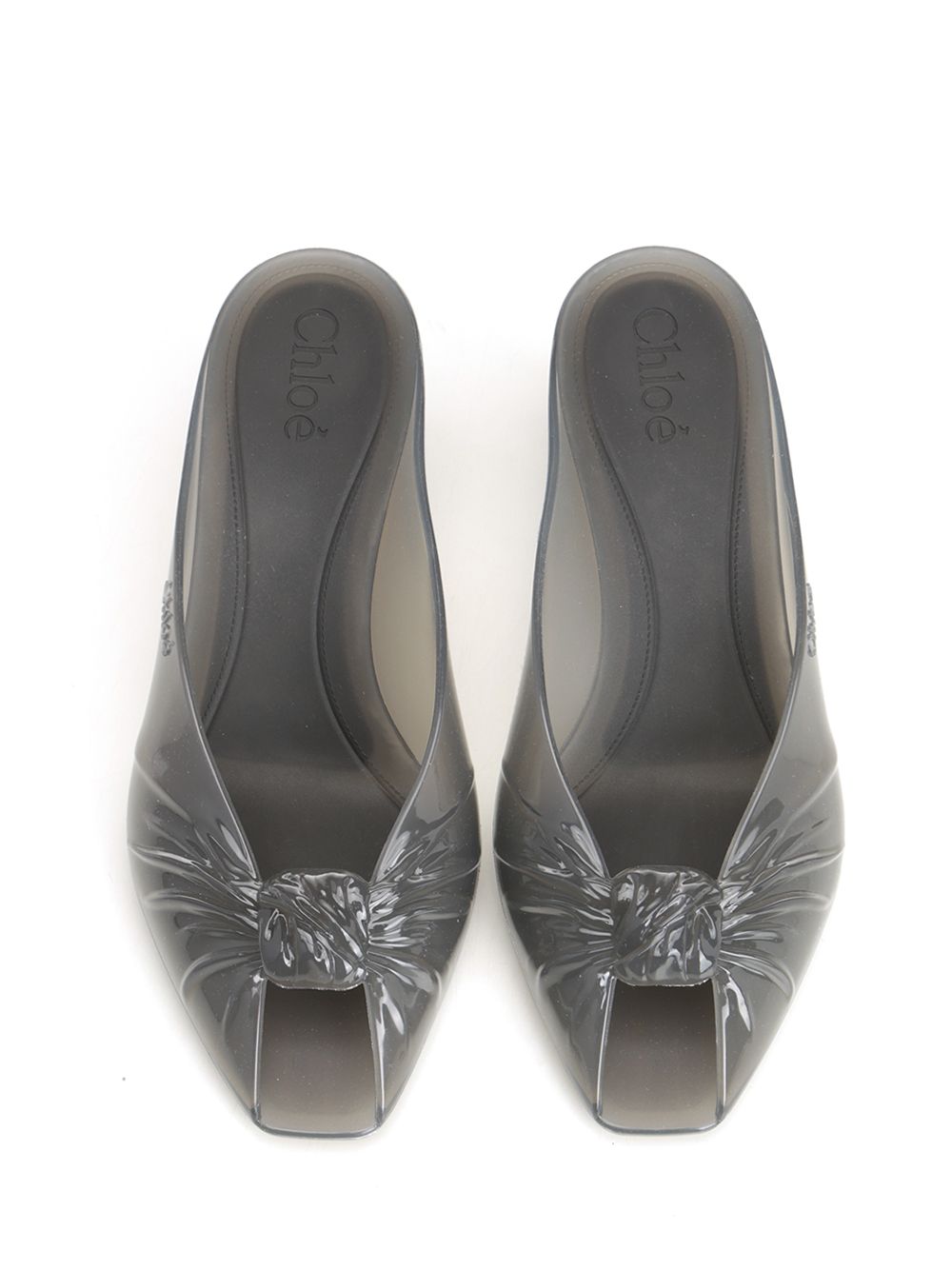 Chloe' Chloé Jelly Mules Decollete - Grey | 2679c0a9ff238e016f8b4257e990b515151ec805