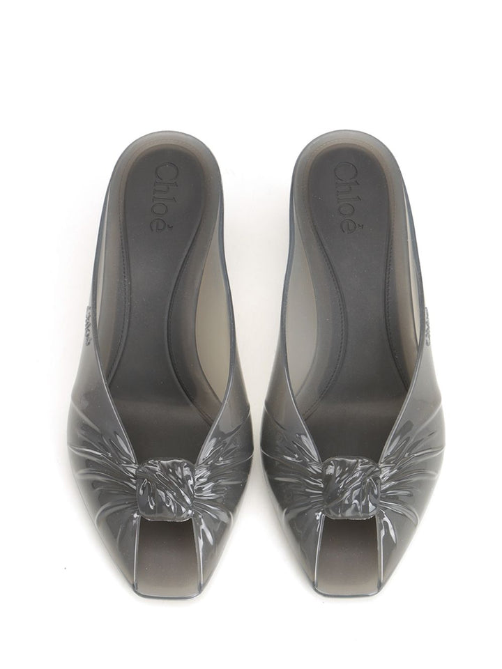 Chloe' Chloé Jelly Mules Decollete - Grey | 2679c0a9ff238e016f8b4257e990b515151ec805