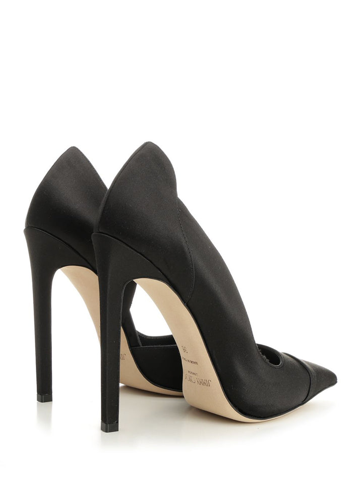 Jimmy Choo Brigitte Décolleté In Black Satin Decollete - Nero | 4443c180ae23aa58da8a9ac75ee805956d43a0e3