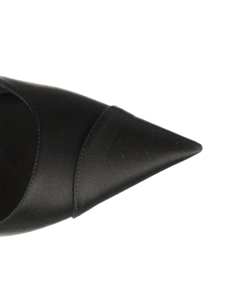 Jimmy Choo Brigitte Décolleté In Black Satin Decollete - Nero | 1cf7853916a4186179318e87c6ab3ebc58cbad54