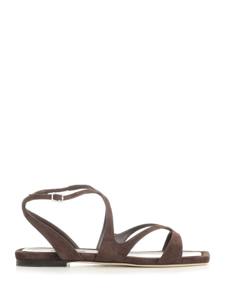 Jimmy Choo Ayla Flat Sandali - Marrone | 8090edef491b2cf928bd00a719832d5be3ba50de