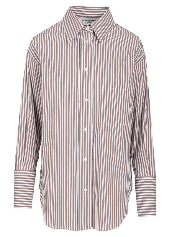 Oversized Shirt Shirts Marrone