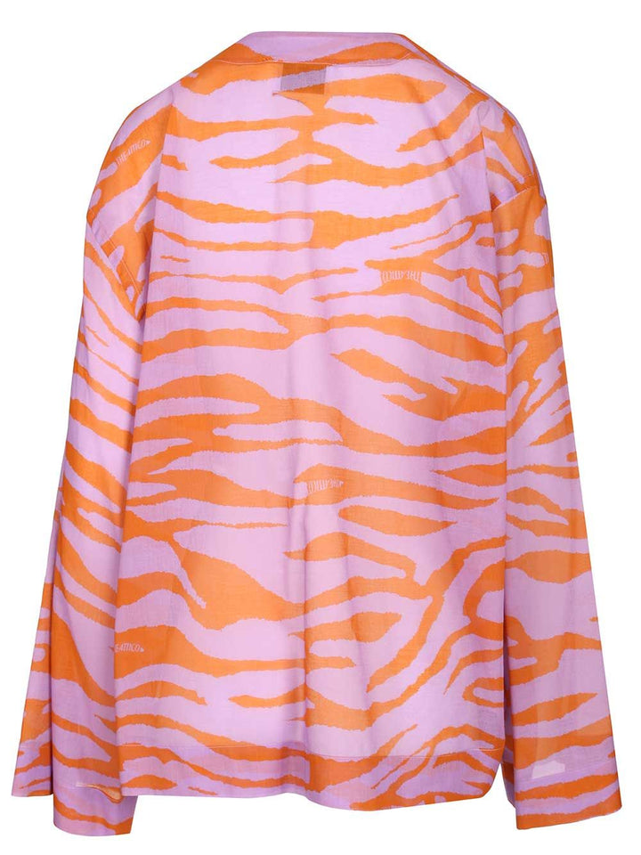 The Attico Animal Print Blouse Top - Multicolor | 1cf47264d07fa3b71fe5edee513410efe275408a