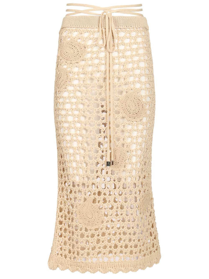 The Attico Midi Skirt Gonne - Beige | ee5db44f646f738e5c8ac6fd3930c0b439d326e3