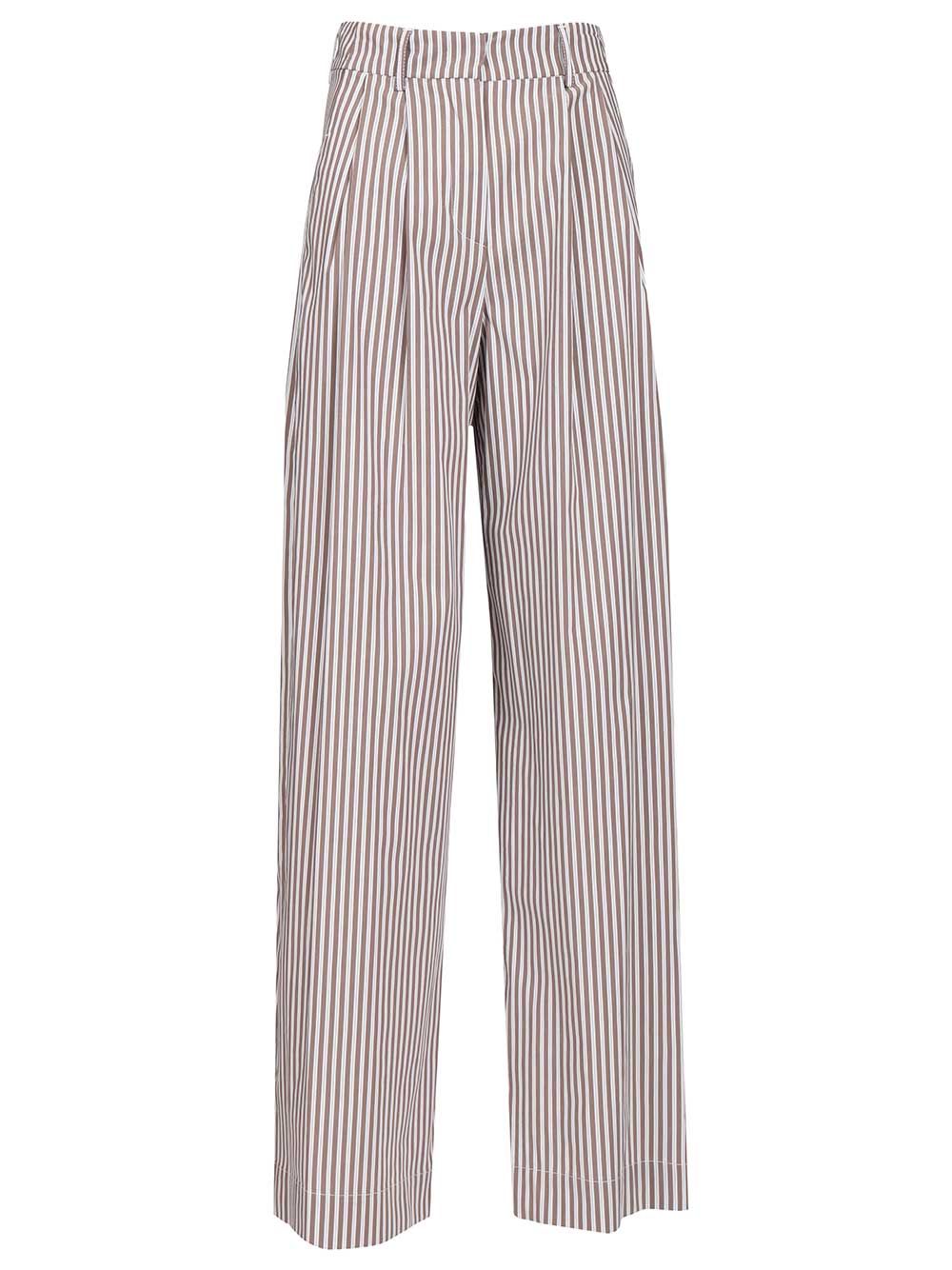 Al Duca D'Aosta Poplin Trousers - Marrone | 8d212b42177f02bca0d3dbe07a2b745178f57751
