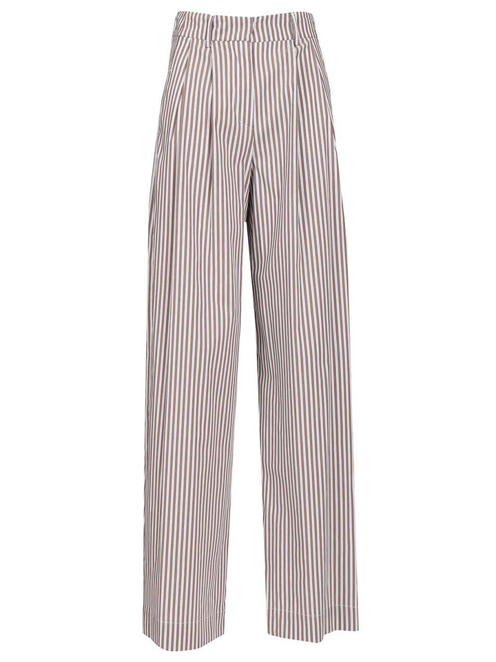 Al Duca D'Aosta Poplin Trousers - Marrone | 8d212b42177f02bca0d3dbe07a2b745178f57751
