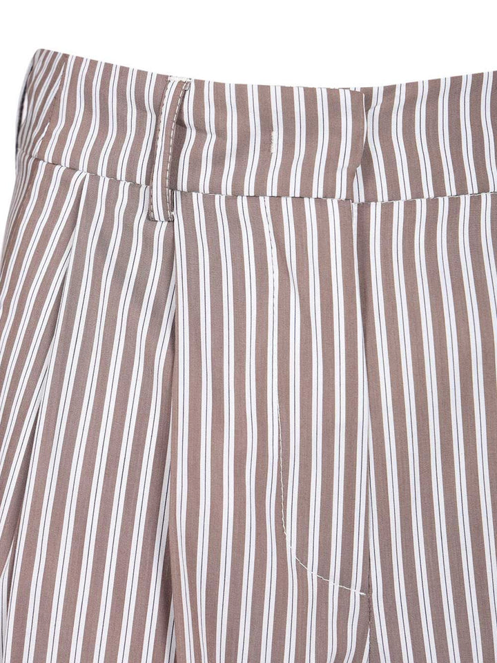 Al Duca D'Aosta Poplin Trousers - Marrone | 156dddf02eeb814d7ce6c9a1fec4b13cf971bf6d