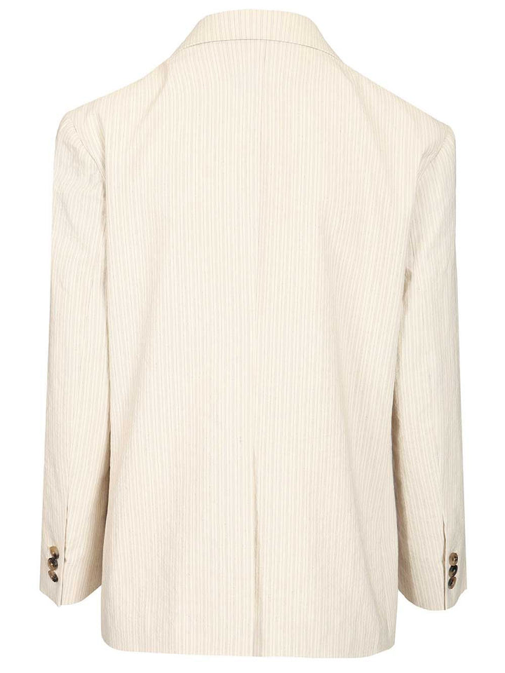 Dries Van Noten Single-Breasted Jacket With Floral Embroidery Giacche - Bianco | ef202f060fa48bc7c197615e137430200f26feb7