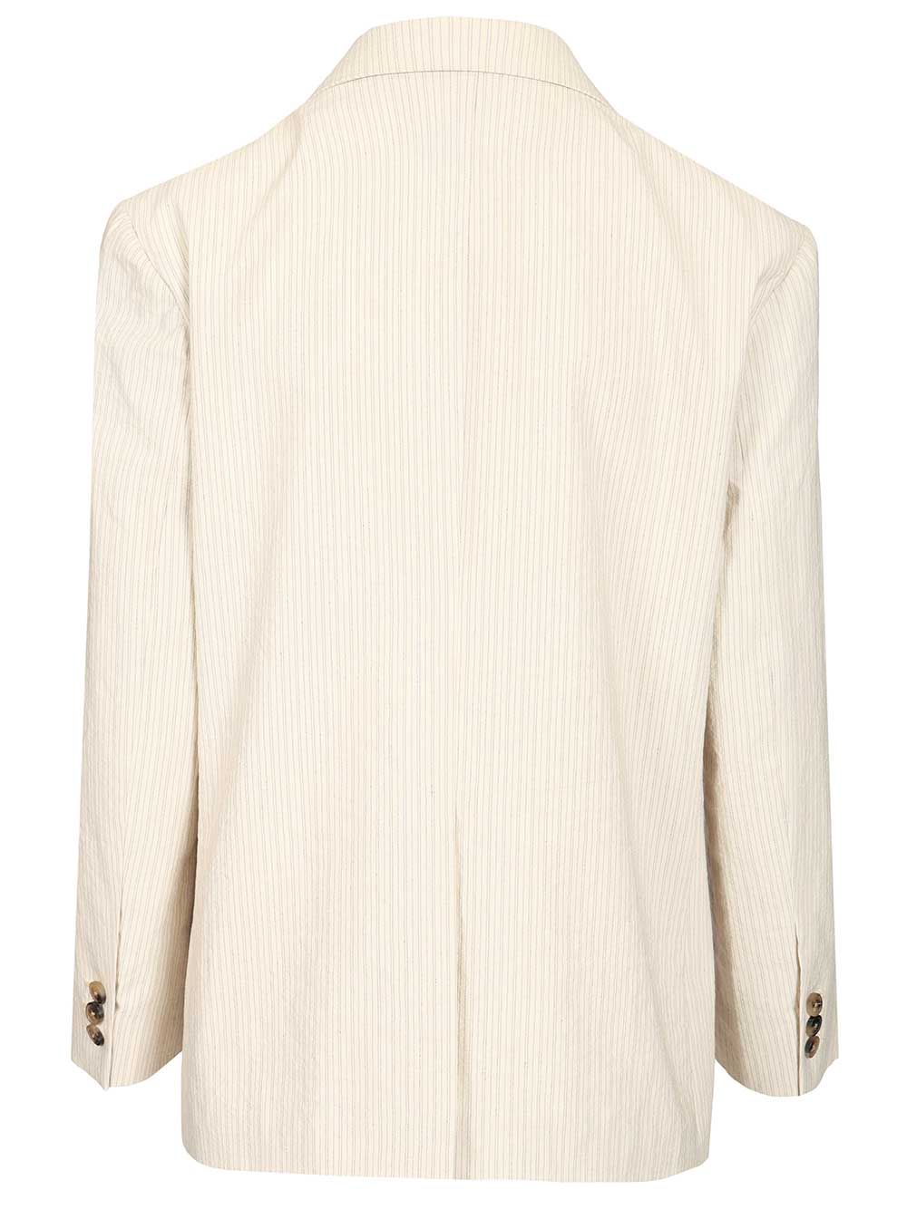 Dries Van Noten Single-Breasted Jacket With Floral Embroidery Giacche - Bianco | ef202f060fa48bc7c197615e137430200f26feb7