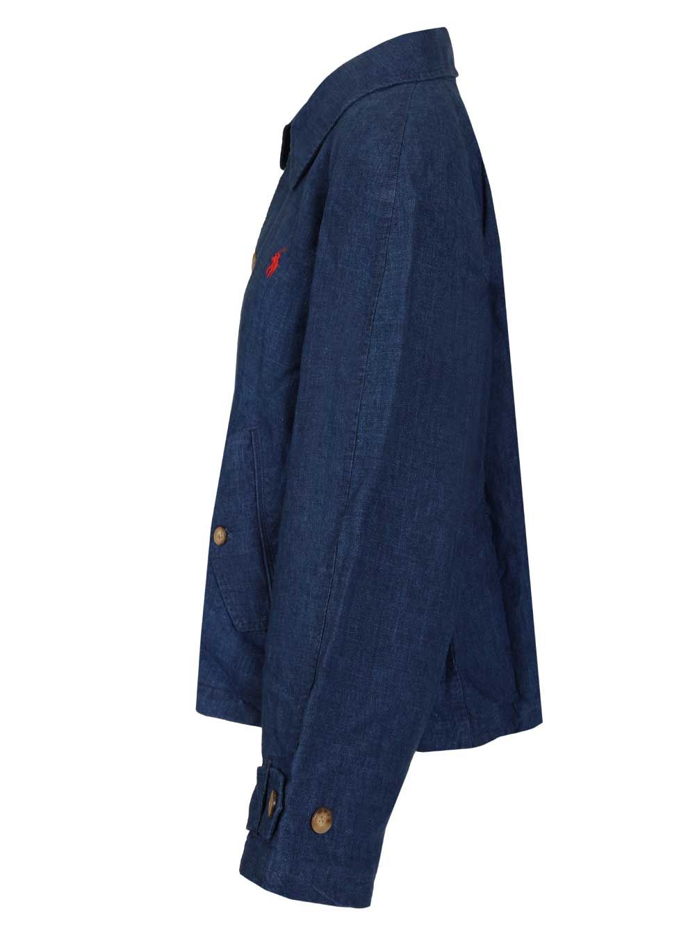 Polo Ralph Lauren Délavé Linen Jacket Giacche - Blu | df0f47415ee92594a8283e49437f066fc5fc989c