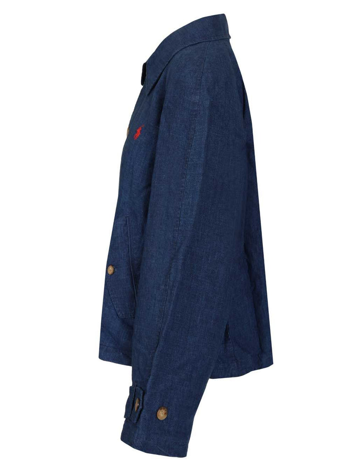 Polo Ralph Lauren Délavé Linen Jacket Giacche - Blu | df0f47415ee92594a8283e49437f066fc5fc989c