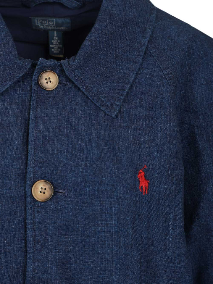 Polo Ralph Lauren Délavé Linen Jacket Giacche - Blu | b53146b9f6691acb59ec4c2e2fe5a9d4fc0cdc78