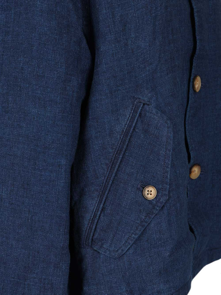 Polo Ralph Lauren Délavé Linen Jacket Giacche - Blu | 1ae867f3ef5fc3179b8a1f3a1e1eab2f28b724b5