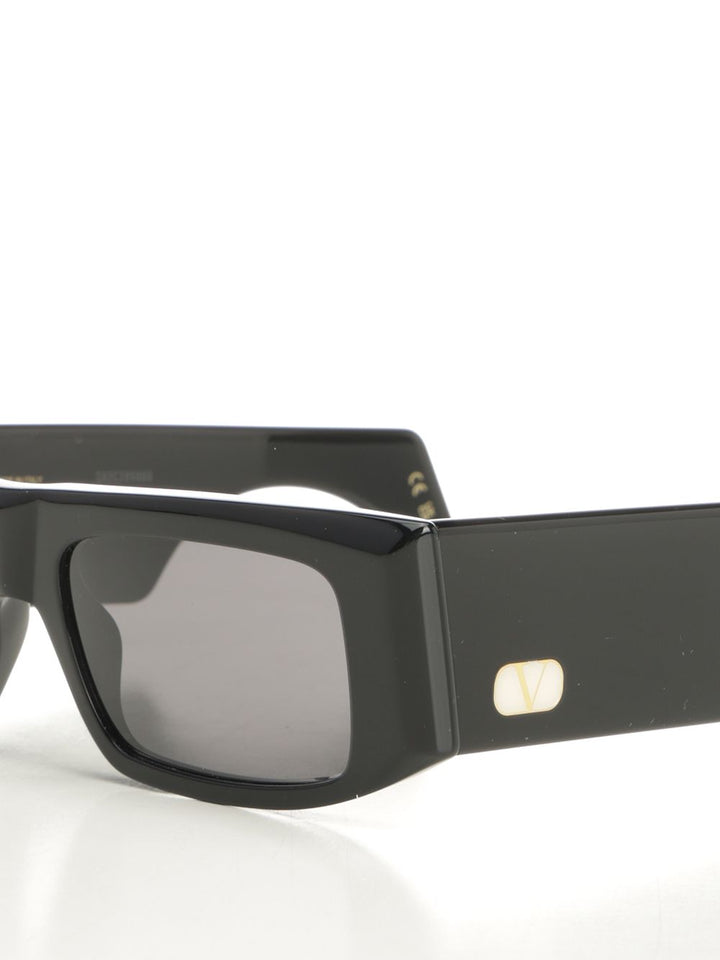 Valentino Garavani Rectangular Acetate Glasses - Nero | 76894cfd13d9f720e4cd7fa116ec46689219f1d5