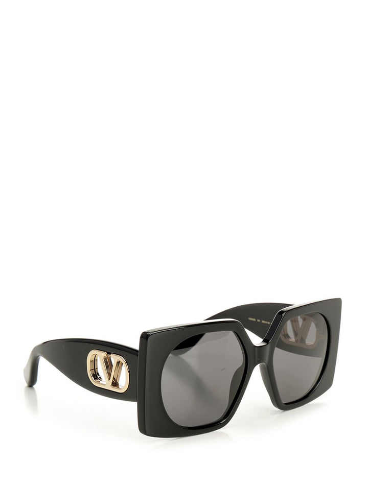 Valentino Garavani Square Sun Glasses - Nero | 8c1ce71df4020cb70584a493eef05f7245cbf5ac
