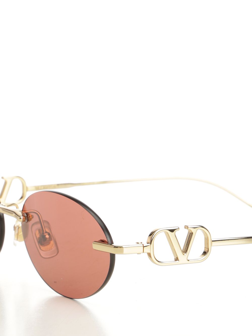 Valentino Garavani Geometric Metal Glasses - Rosso | 66bea6ec0521600a5cffffcc6020cbdbe74ebe11