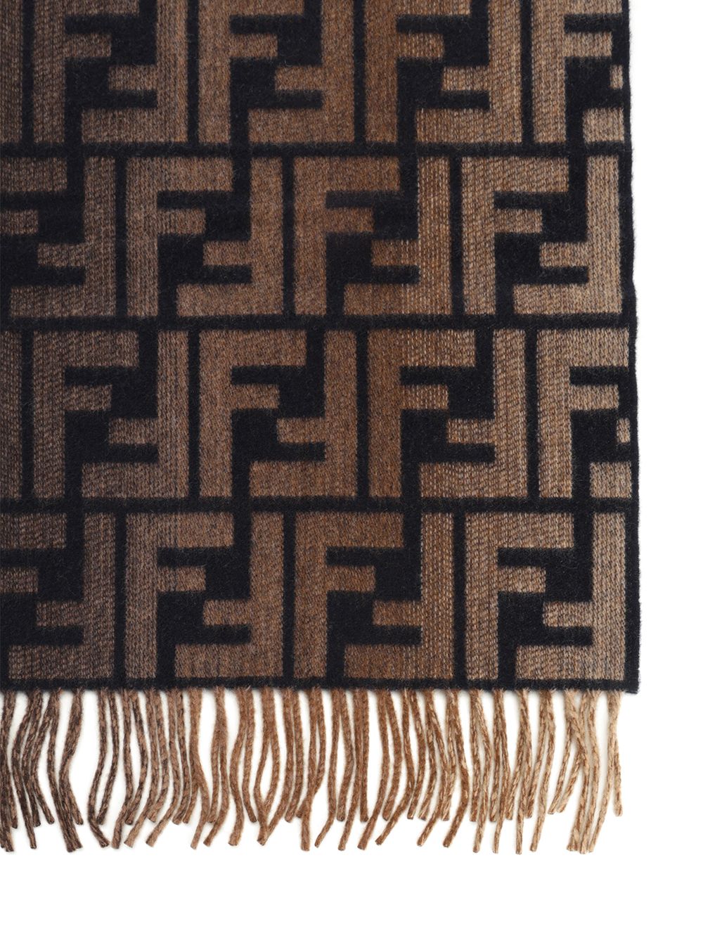 Fendi Wool And Cashmere Scarf Scarves And Foulards - Marrone | a67d3b0dd8c3fc2a7a61c4272ac899913bc95f85