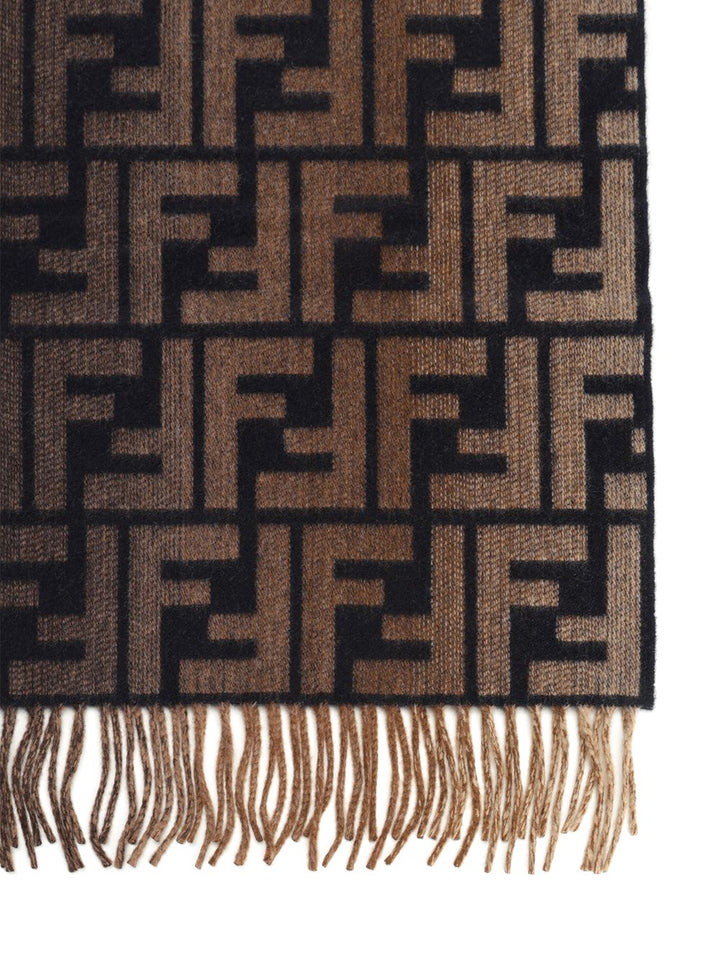 Fendi Wool And Cashmere Scarf Scarves And Foulards - Marrone | a67d3b0dd8c3fc2a7a61c4272ac899913bc95f85
