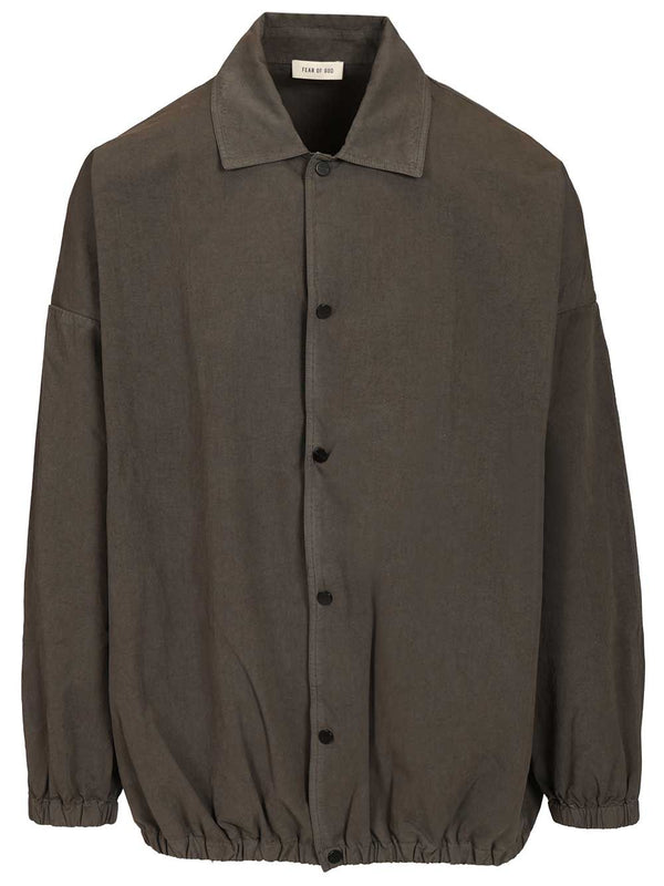 Cotton Poplin Windbreaker Giacche Grey