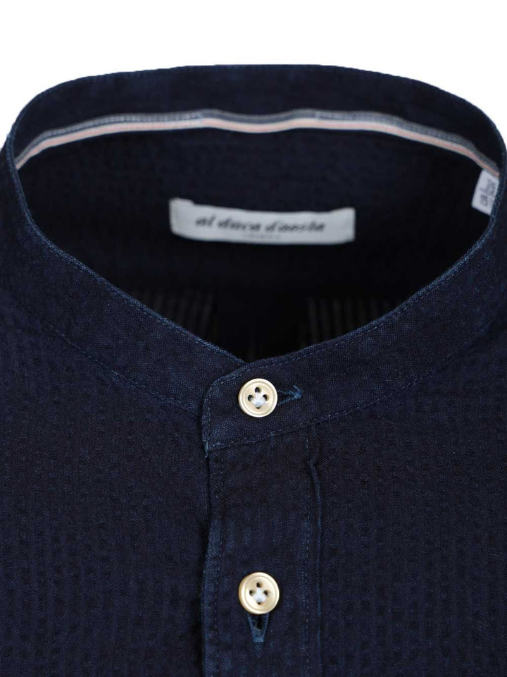 Al Duca D'Aosta Indigo Blue Cotton Shirt Shirts - Blu | 78639be22a2686aaa96e606d221cf6f526f8d260