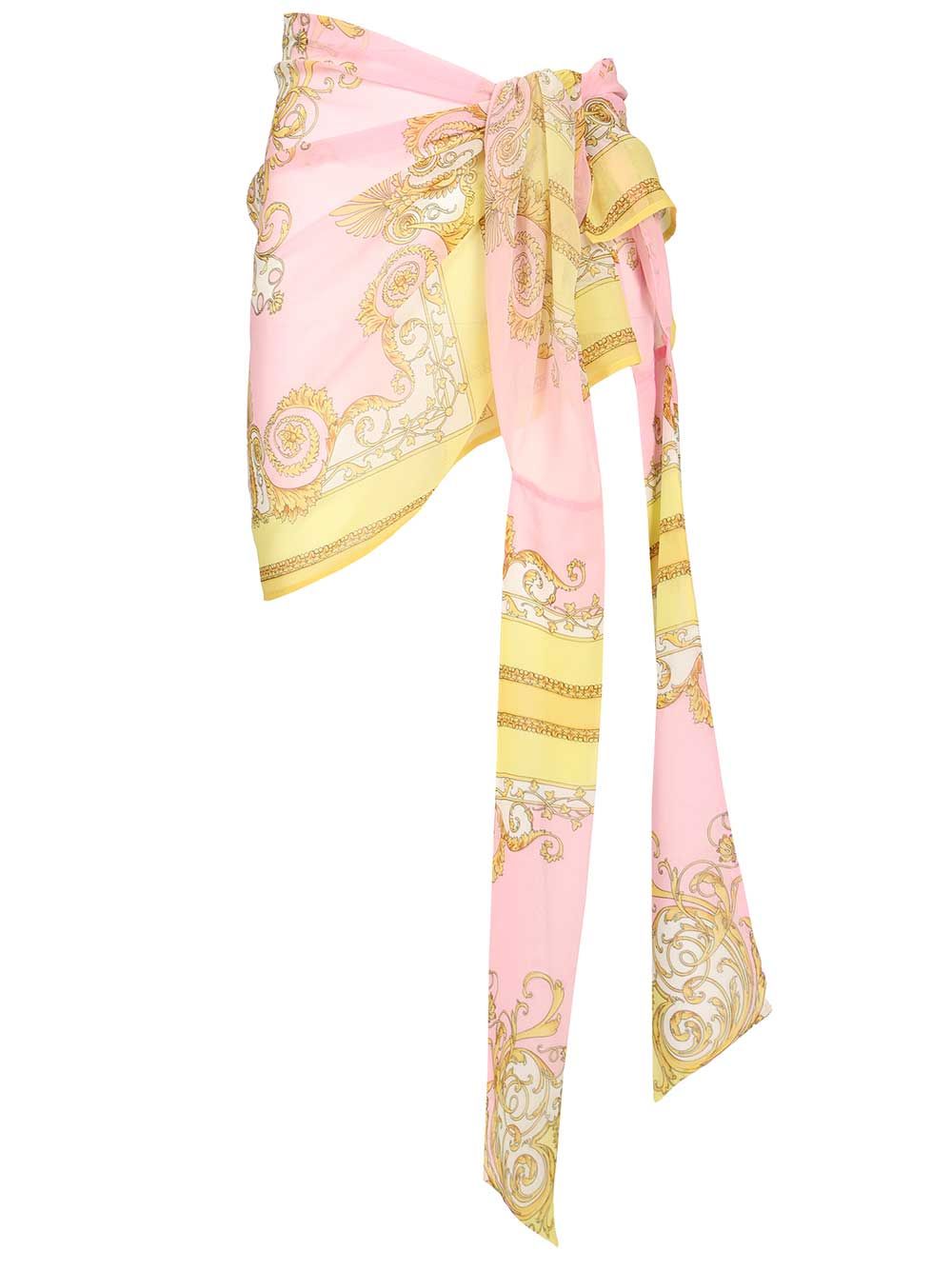 Versace Printed Scarf Skirt Gonne - Rose | 49160a588bc429456fcc8b5754bde1177e922771