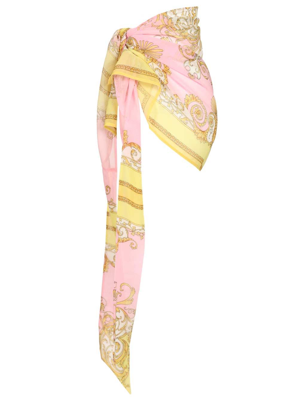 Versace Printed Scarf Skirt Gonne - Rose | 19da1fc255ef8adce6b6e90cc824a35378288074