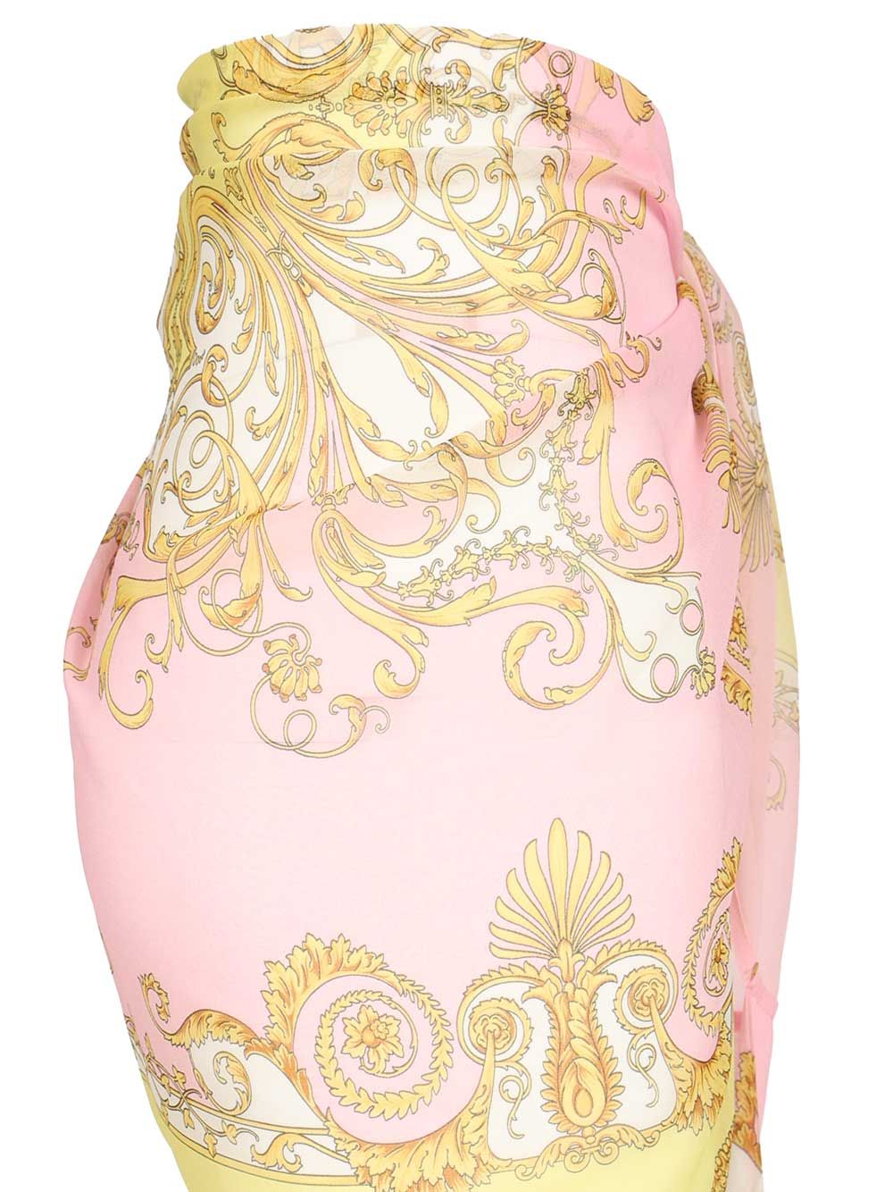 Versace Printed Scarf Skirt Gonne - Rose | d632c5990135d9779df409b6ea0dd07072d72f6e