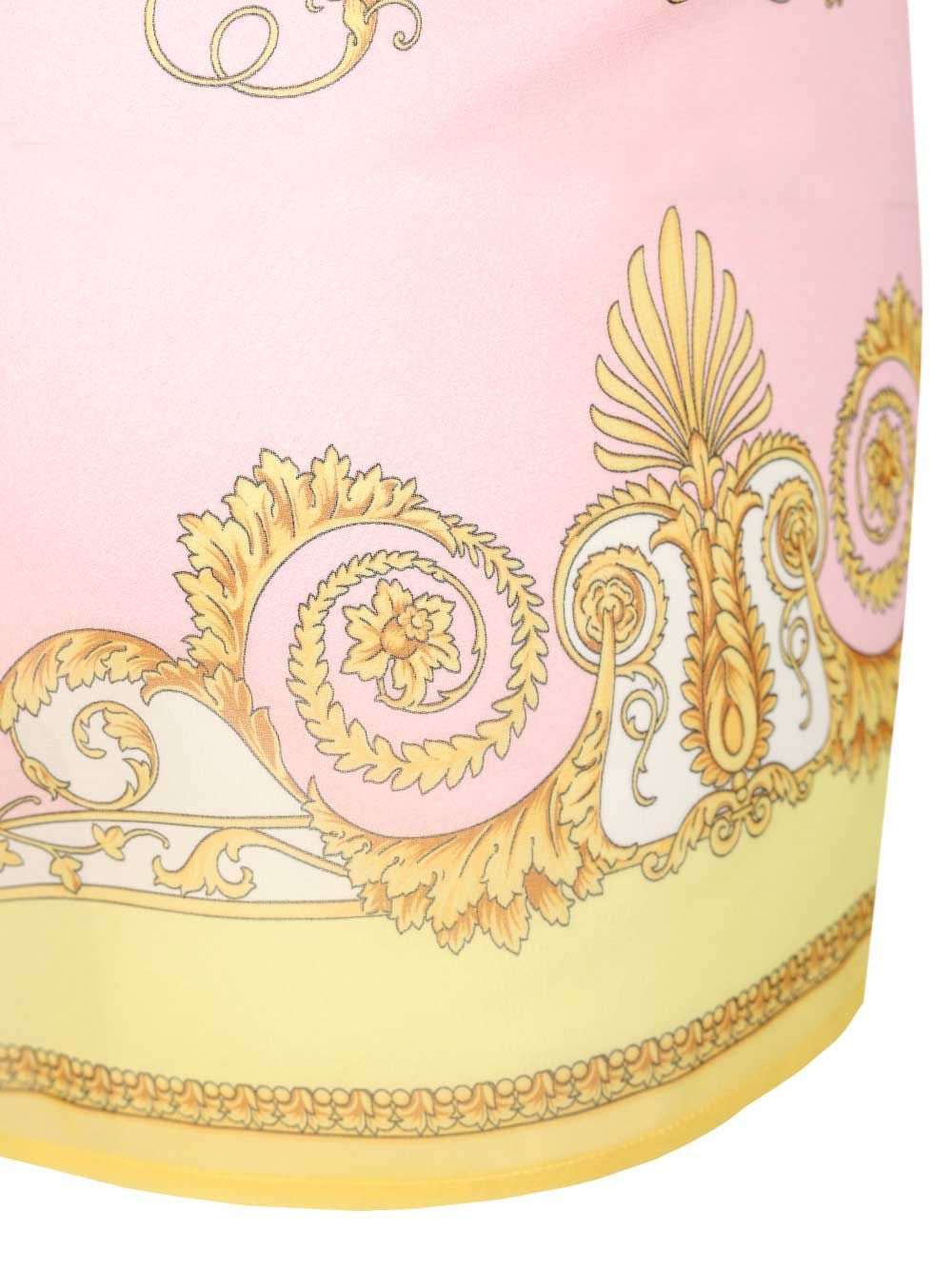 Versace Printed Scarf Skirt Gonne - Rose | ee5481f7ea313f655977025f7ba7b30e7f789281