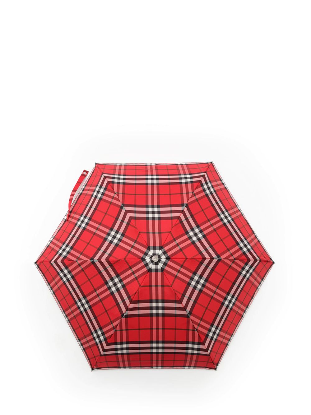 Burberry Folding Umbrella Check Umbrellas - Rosso | c6d4900fc9170afe02c502d8922ee81264b62599